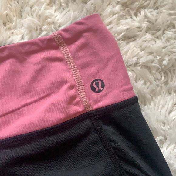 Lululemon black and purple shorts - size 2 - Picture 2 of 6